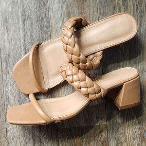 Sincerely Jules Tan Braided Heels‎